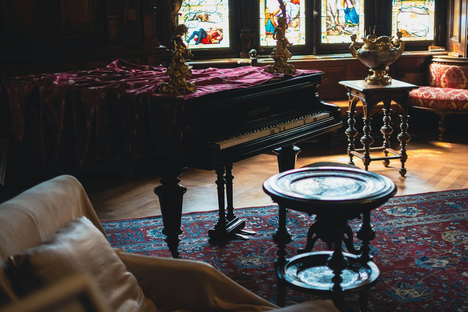 a piano in a room